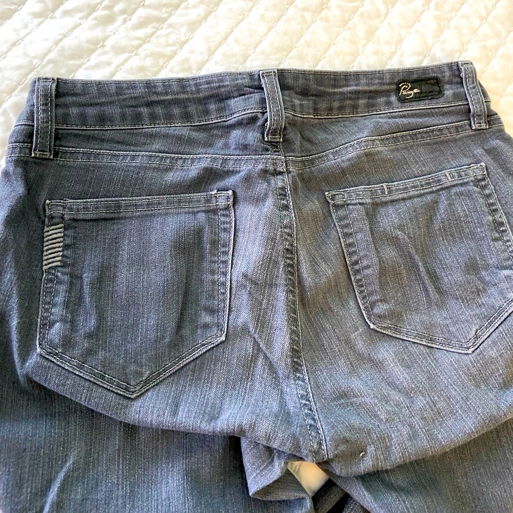 Gray Paige stretch skinny jeans